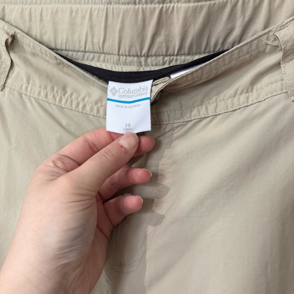 🎉4/30$🎉 Columbia Beige Nylon Outdoor Pants - Size 14 Long - Picture 4 of 11